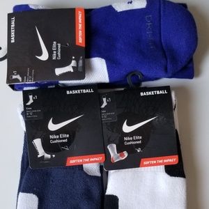 *SOLD2  Nike Dri-fit BASKETBALL socks (white/navy)